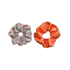 کش مو زنانه مدل اسکرانچی ساتن فلامینگو کد 118 بسته 2 عددی