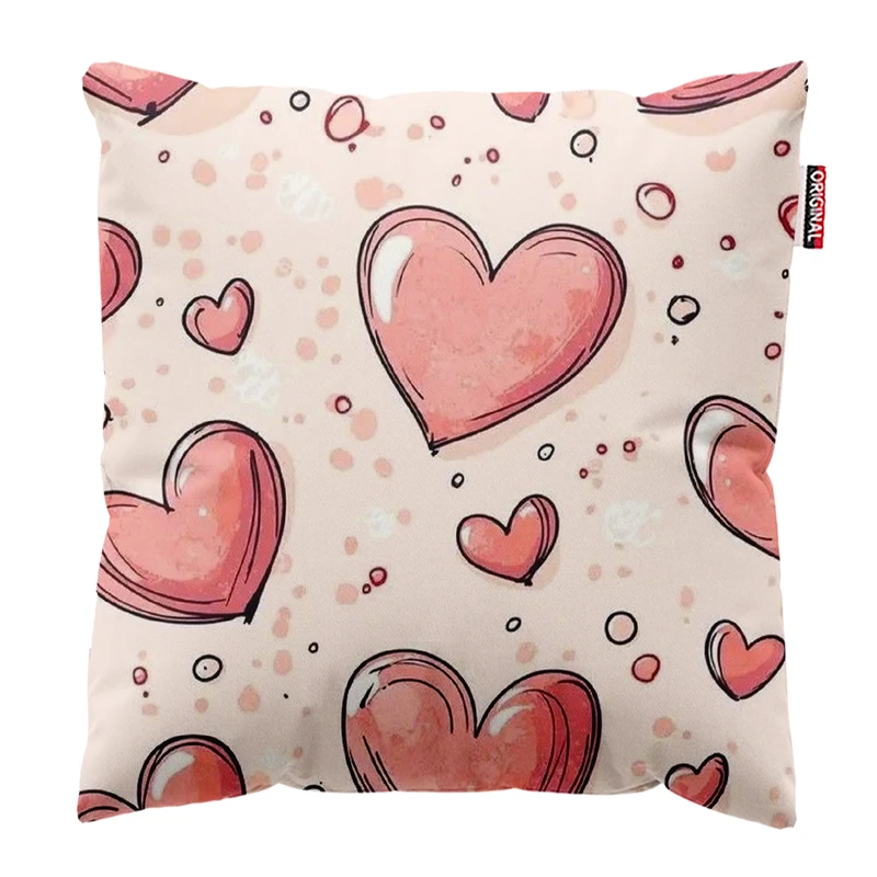  کوسن پاد آفرین طرح قلب کد 4882 سایز 30*30 سانتی متر