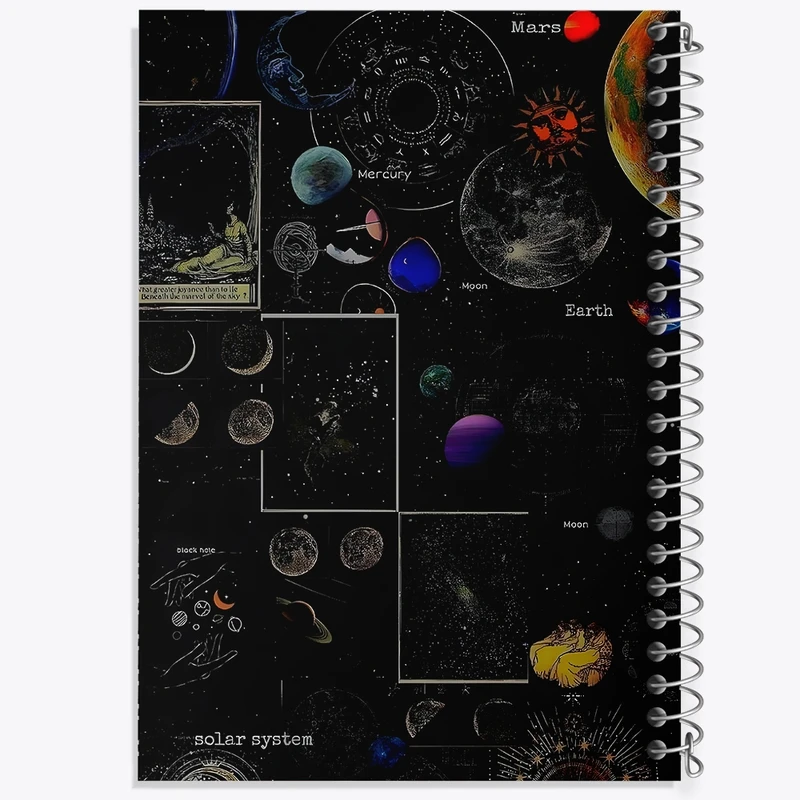 دفتر مشق 50 برگ خندالو طرح فضایی کد F1408