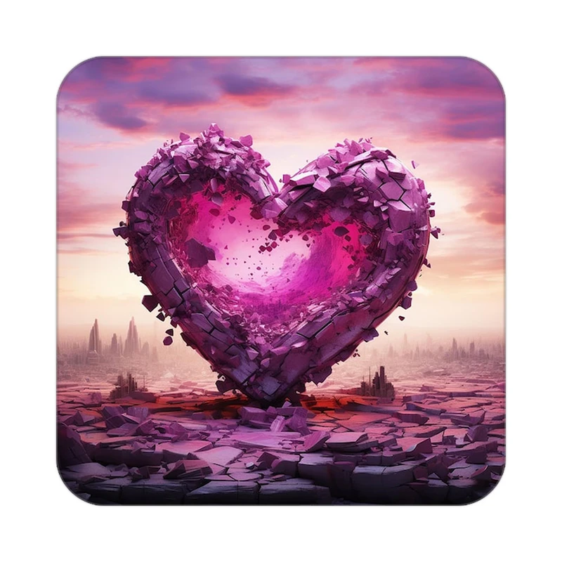 زیر لیوانی کاکتی مدل عاشقانه کد mp10465