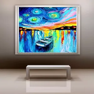 پوستر دیواری سه بعدی مدل نقاشی قایق DRVF1011