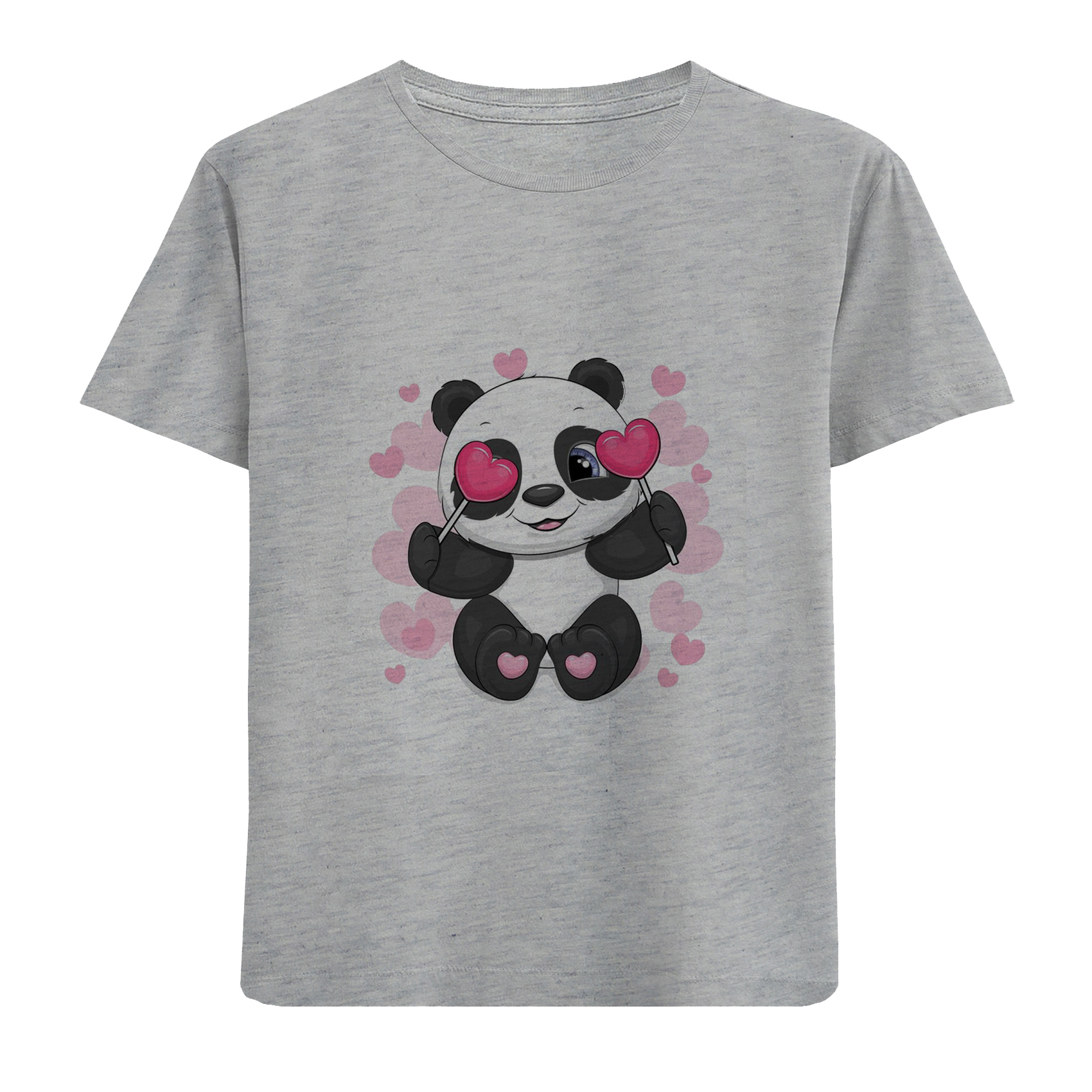 تی شرت آستین کوتاه دخترانه مدل پاندا D237