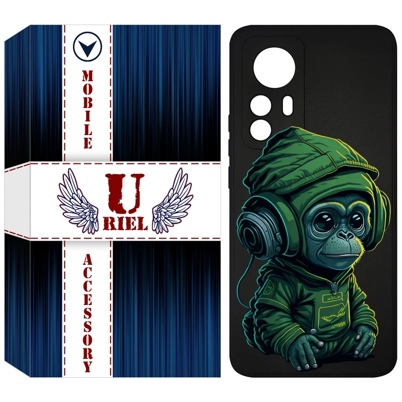 کاور یوریل قاب مدل KSH کد 45 طرح میمون سبز مناسب برای گوشی موبایل شیائومی 12T