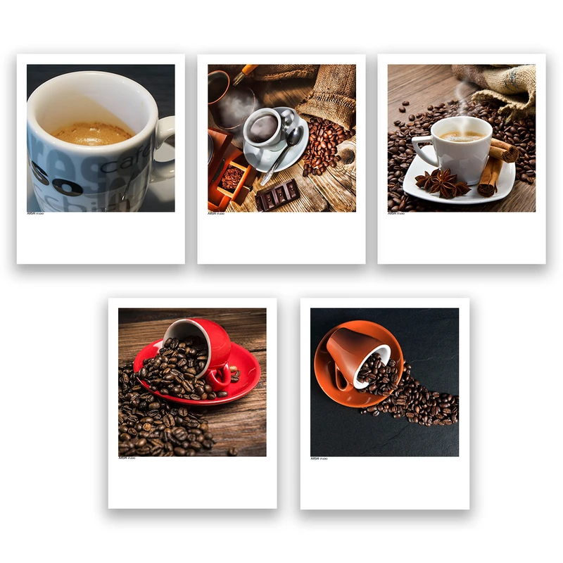 آویز تزیینی عرش مدل فانتزی قهوه Coffee کد Asa132 مجموعه پنچ عددی