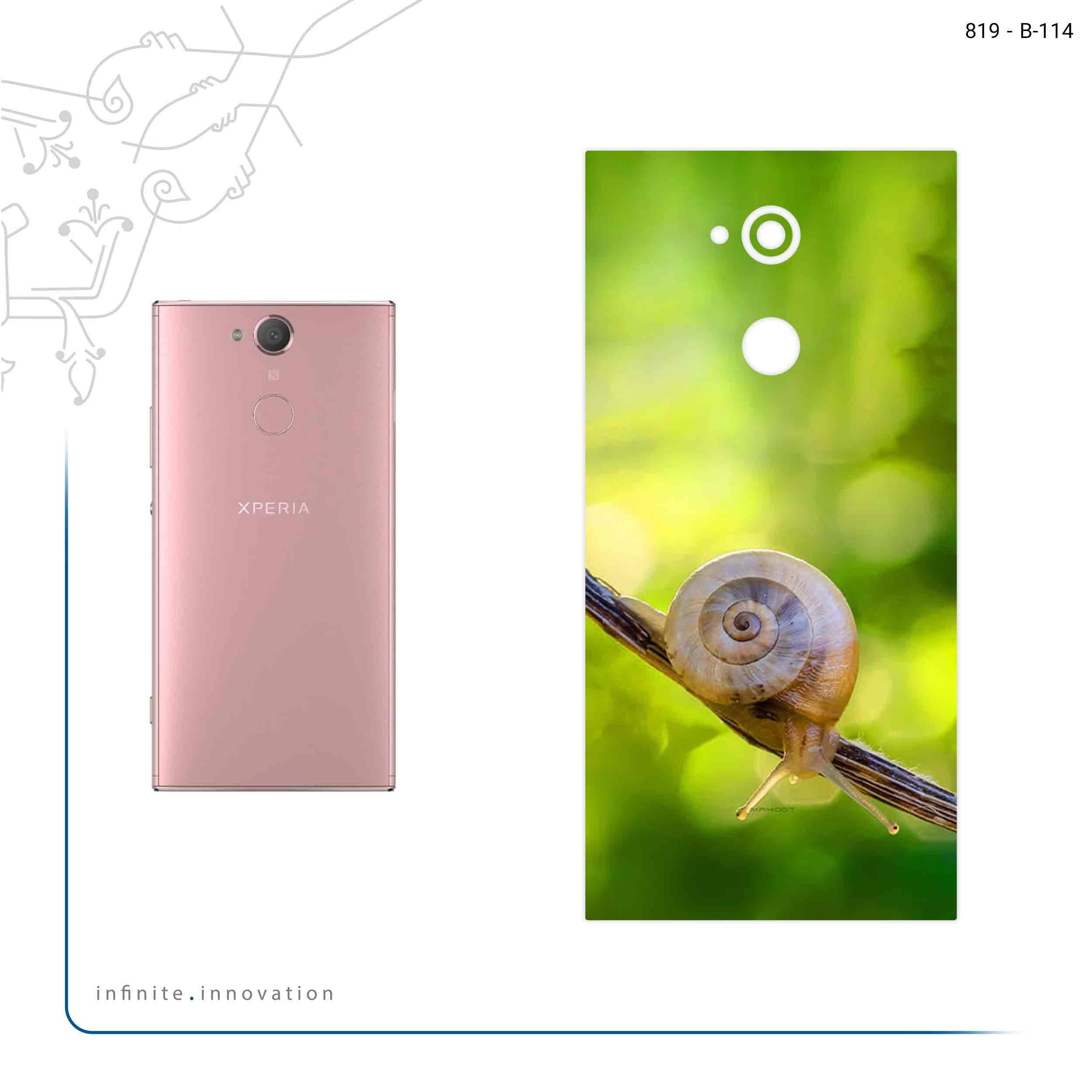برچسب پوششی ماهوت مدل Snail مناسب برای گوشی موبایل سونی Xperia XA2 Ultra