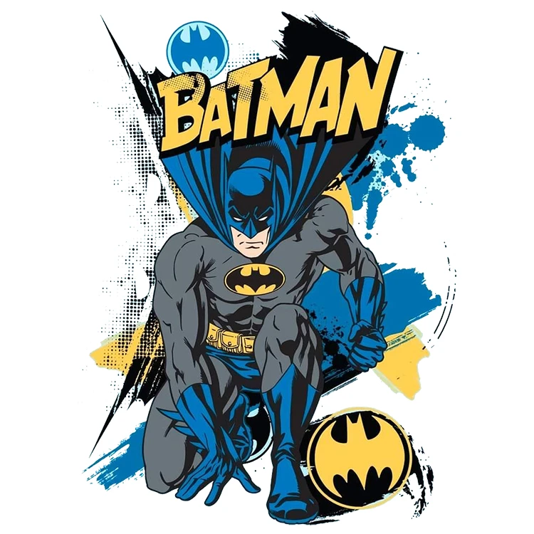 استیکر پارچه و لباس پاد آفرین مدل کارتونی بتمن کد S1009