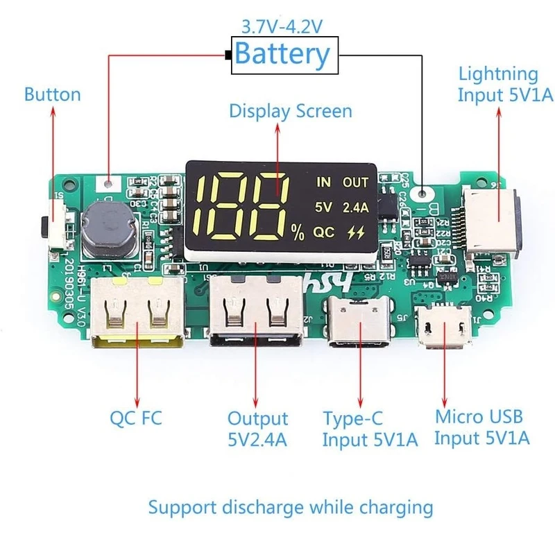 عکس شماره 4 : ماژول پاور بانک مدل 18650