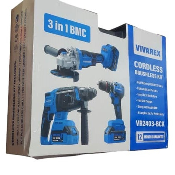 دریل پیچ گوشتی ویوارکس مدل VR2403-BCK مجموعه سه عددی