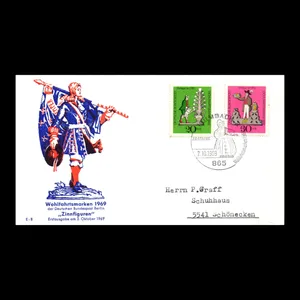 تمبر یادگاری  آلمان مدل پاکت مهر روز مجموعه 2 عددی 