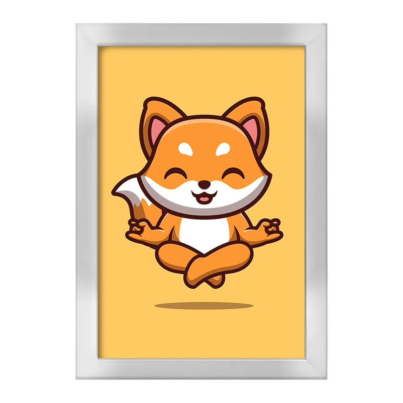 تابلو خندالو طرح حیوانات بامزه روباه کد 29447