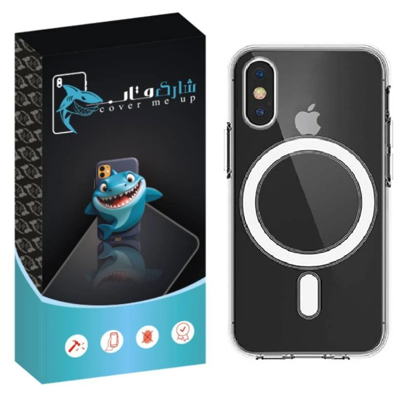 کاور شارک قاب مدل مگ سیف طرح ژله ای مناسب برای گوشی موبایل اپل iPhone XS Max
