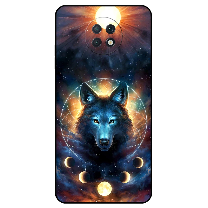 کاور مگافون طرح گرگ و ماه مدل 8006 مناسب برای گوشی موبایل شیائومی Redmi Note 9T
