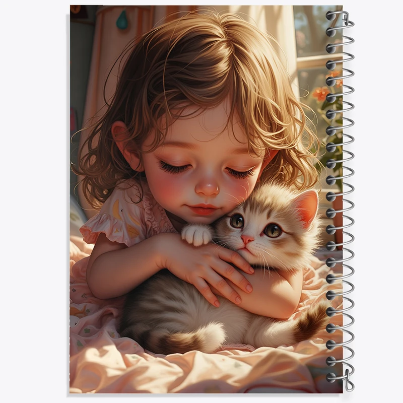 دفتر لیست خرید 50 برگ خندالو طرح دختر و گربه کد F6675