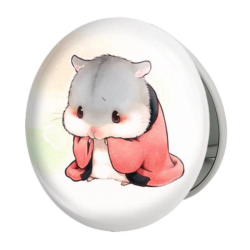 آینه جیبی خندالو طرح همستر حیوانات بامزه مدل تاشو کد 21073 