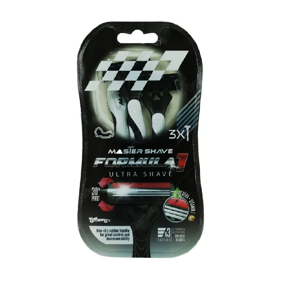 خود تراش مستر شیو مدل formula1 بسته 3 عددی