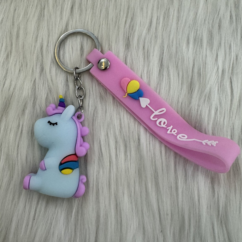 جاکلیدی دخترانه مدل فانتزی سیلیکونی طرح اسب تک شاخ یونیکورن کد uni110