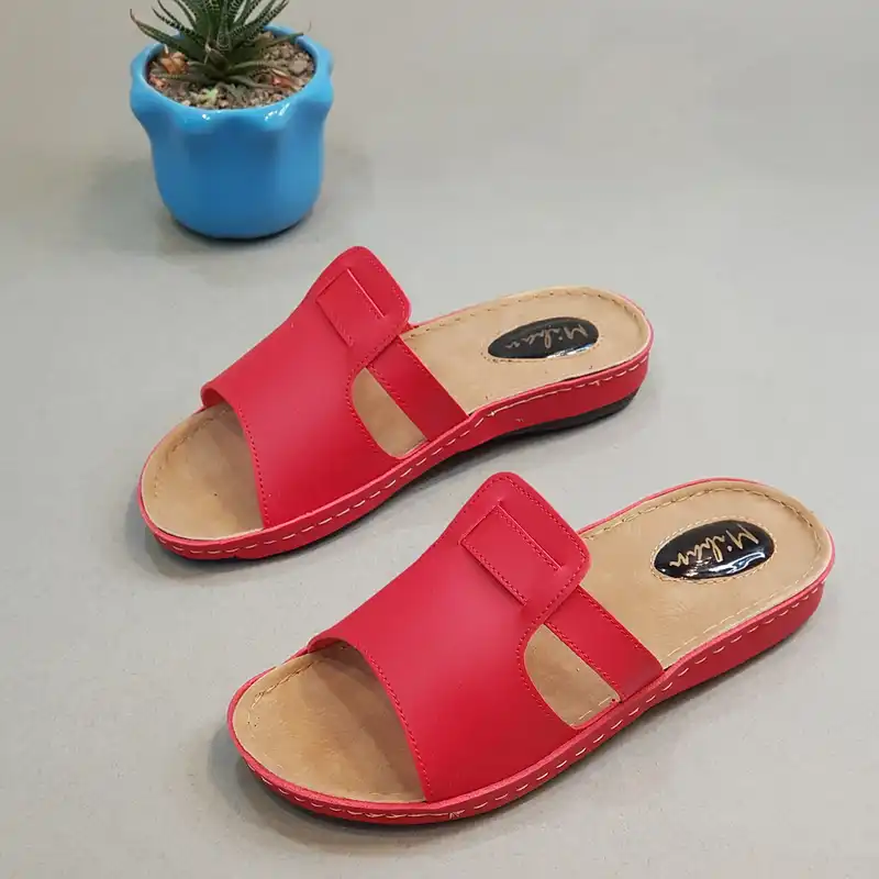 دمپایی زنانه مدل طبی کد 019 رنگ قرمز