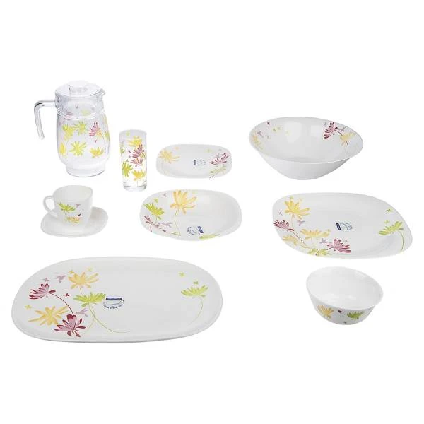 سرویس غذاخوری 46 پارچه لومینارک مدل کریزی فلاور