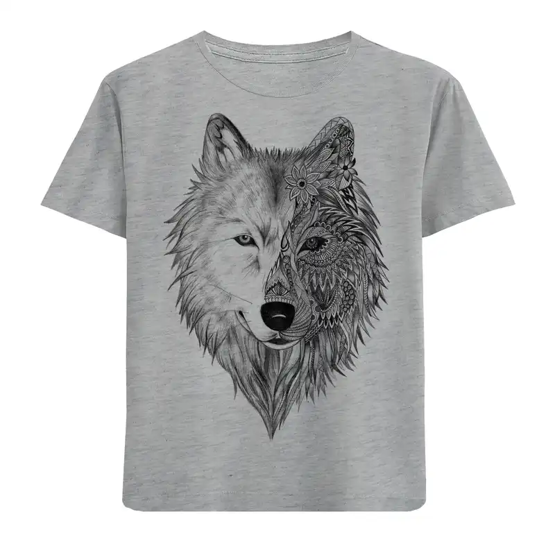 تی شرت پسرانه مدل گرگ F398
