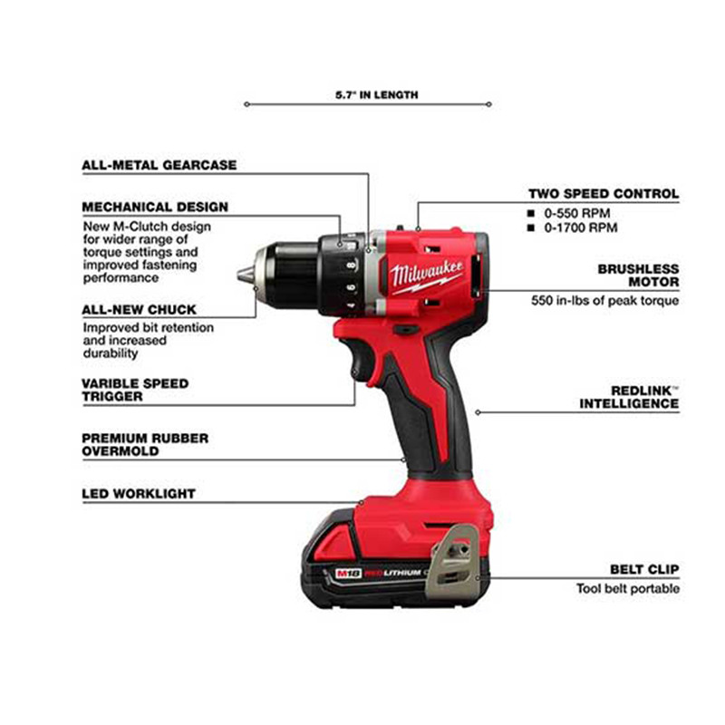 دریل شارژی و پیچبند شارژی میلواکی مدل  3692-22CT