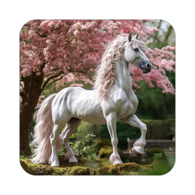 زیر لیوانی کاکتی طرح اسب تک شاخ و یونیکورن مدل mp31591