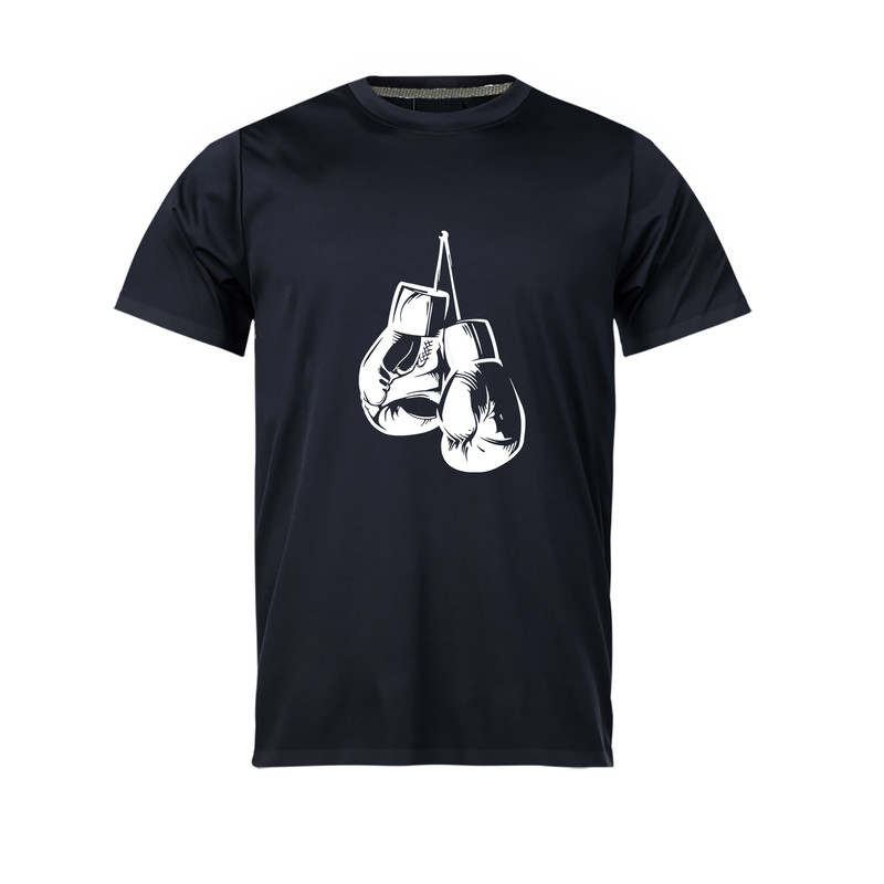 تی شرت آستین کوتاه مردانه مدل boxing2_N1_0130 رنگ مشکی