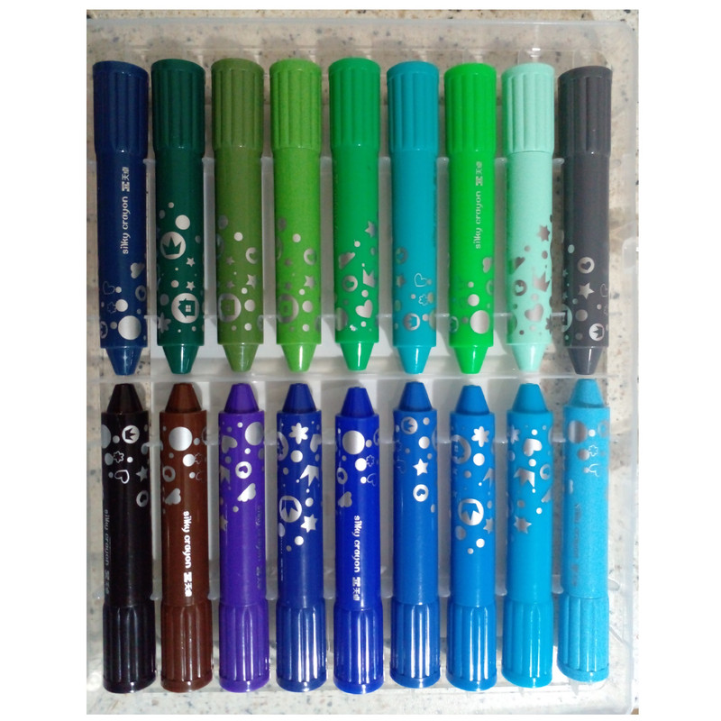 مداد شمعی 36 رنگ طرح silky crayon مدل پیچی