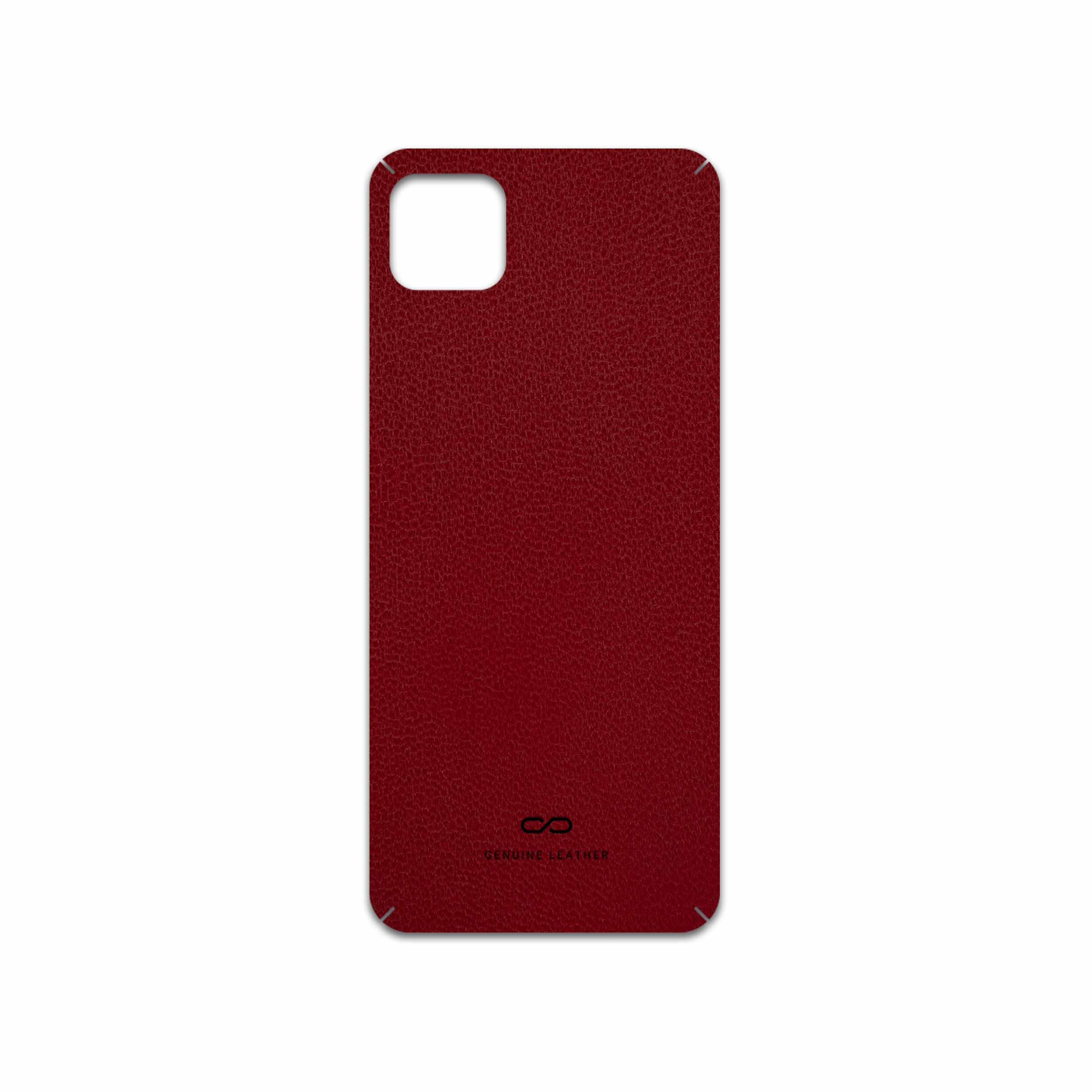 برچسب پوششی ماهوت مدل Red-Leather مناسب برای گوشی موبایل سامسونگ Galaxy A22 5G