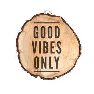تابلو چوبی مدل Good vibes only