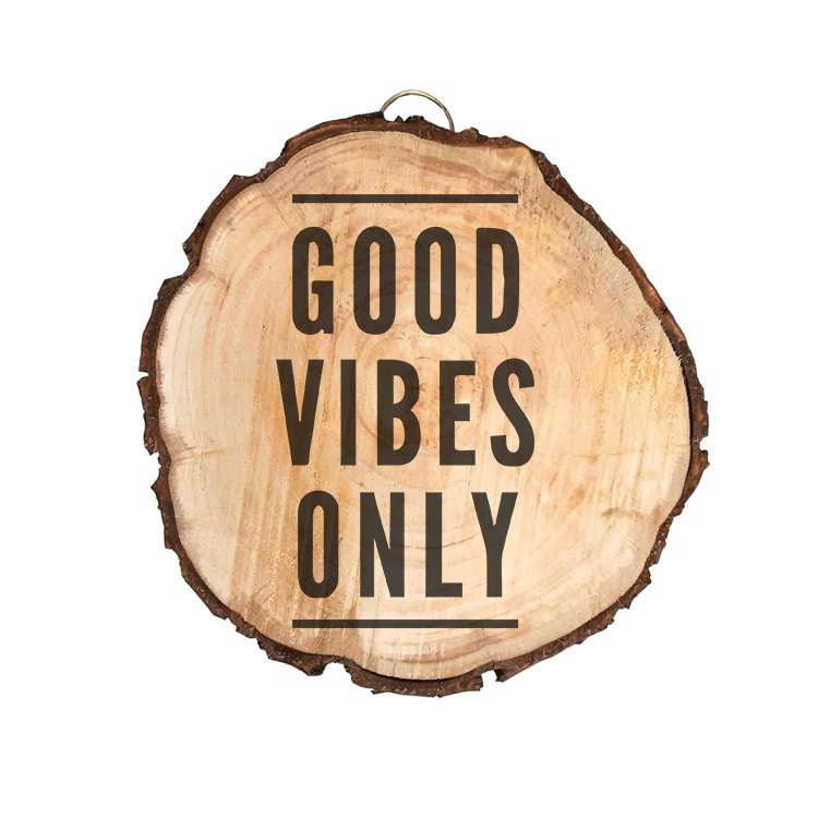 تابلو چوبی مدل Good vibes only