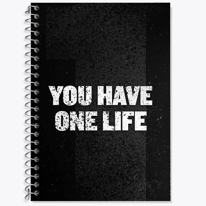 دفتر زبان 50 برگ خندالو مدل دو خط طرح You Have One Life کد 10039