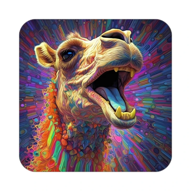 زیر لیوانی کاکتی طرح حیوانات رنگی مدل mp25750