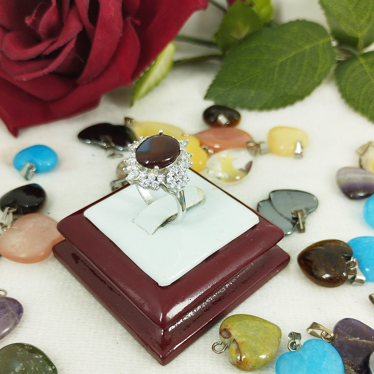 انگشتر نقره زنانه سلین کالا کد 14عقیق