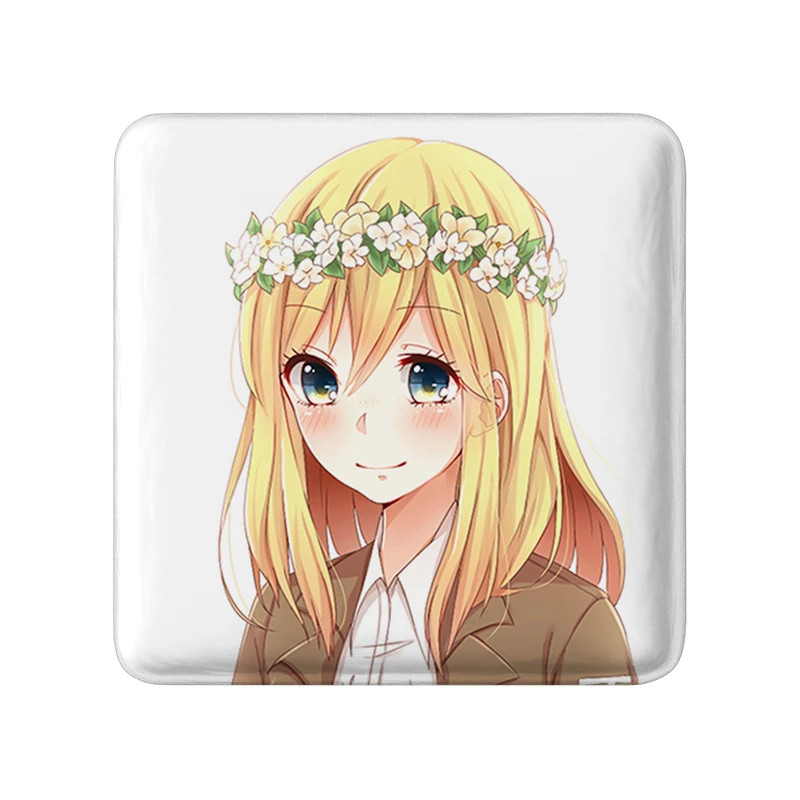 مگنت خندالو طرح هیستوریا انیمه اتک آن تایتان Attack on Titan  مدل مربعی کد 18566