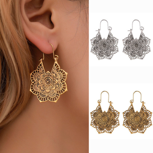 گوشواره دخترانه مدل ترنج بسته دو عددی