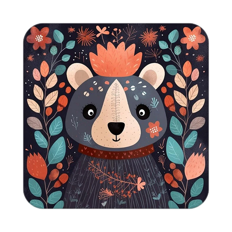 زیر لیوانی کاکتی طرح حیوانات رنگی مدل mp26814