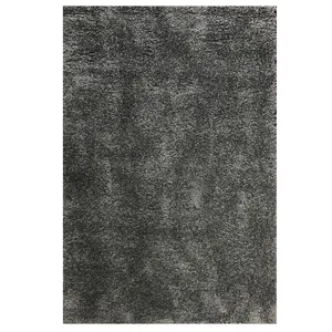 فرش ماشینی 320 شانه فرش مهدیان زمینه نوک مدادی حاشیه ذغالی مدل شگی فلوکاتی ذغالی