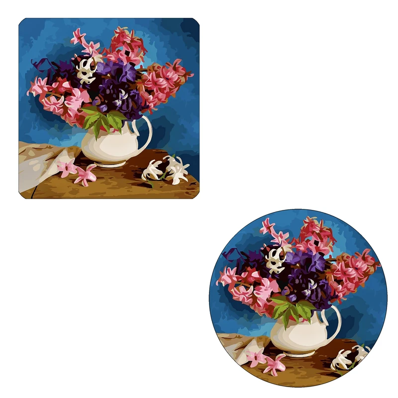 مگنت طرح گلدان و گل کد M1 به همراه زیر لیوانی