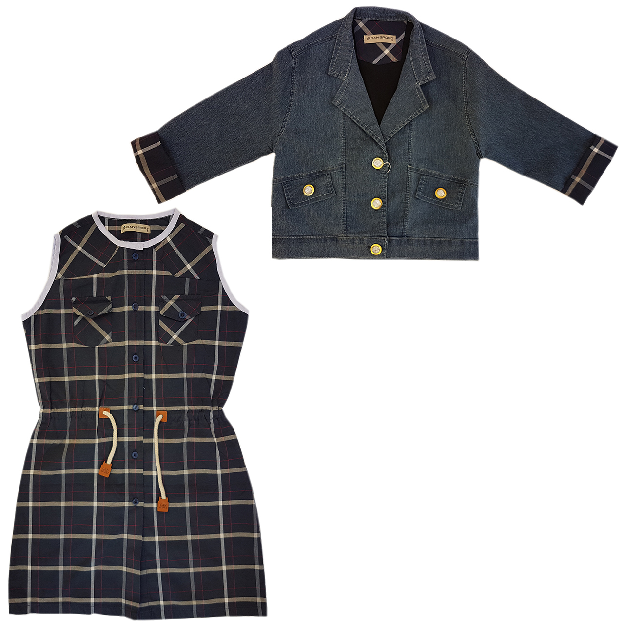 ست کت و پیراهن دخترانه کد CS01