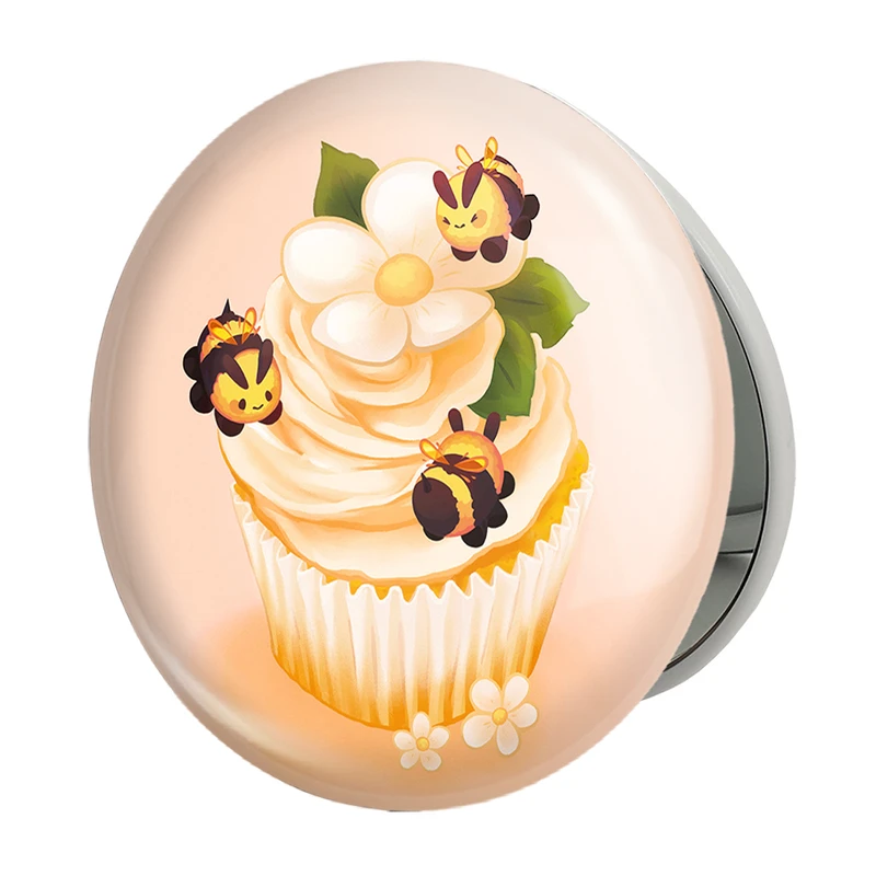 آینه جیبی خندالو طرح زنبور حیوانات بامزه مدل تاشو کد 21057 