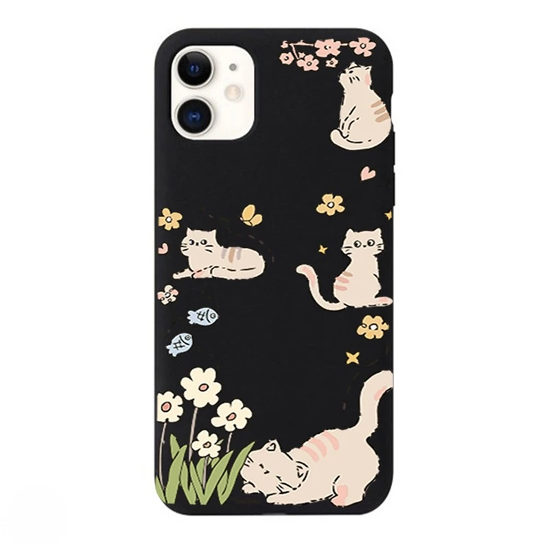 کاور طرح Cat & Flower مناسب برای گوشی موبایل اپل iPhone 12 