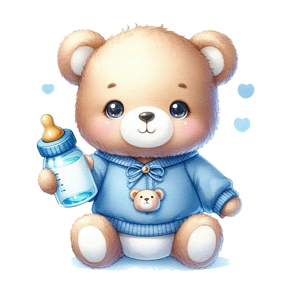 استیکر پارچه و لباس پاد آفرین طرح خرسی کد 1614