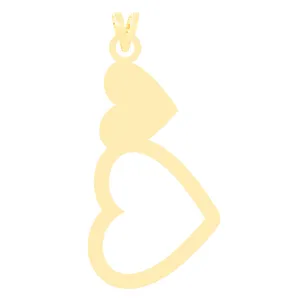 آویز گردنبند طلا 18 عیار زنانه الن نار مدل طرح قلب ELN3791