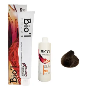 کیت رنگ مو بیول سری ASH شماره 7.35 حجم 100 میلی لیتر رنگ بلوند کاپوچینو متوسط