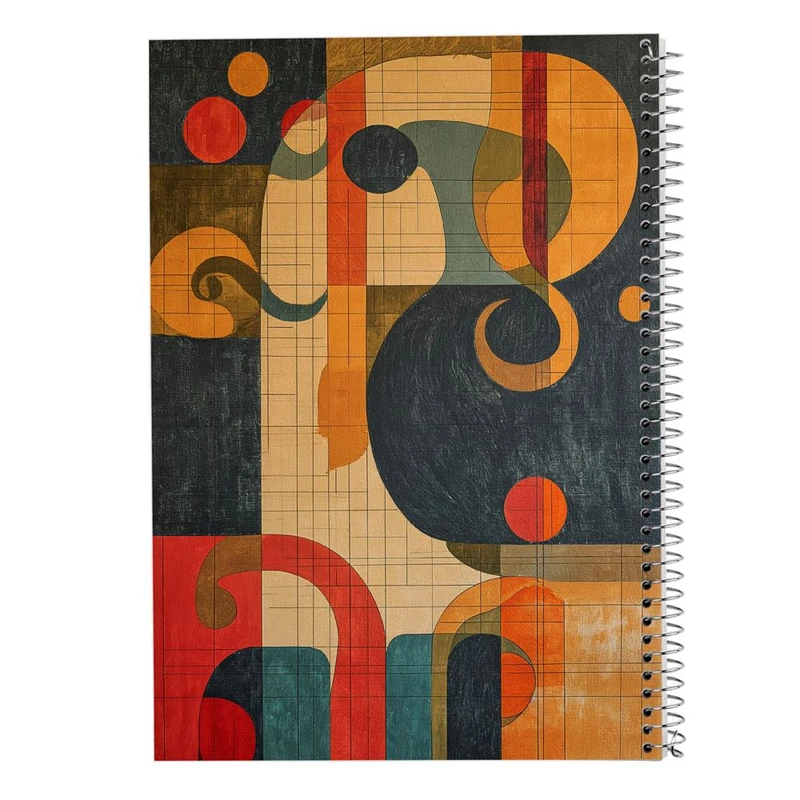 دفتر ژورنال نویسی 50 برگ مدوپد مدل نقطه ای طرح اشکال فانتزی کد DF16098