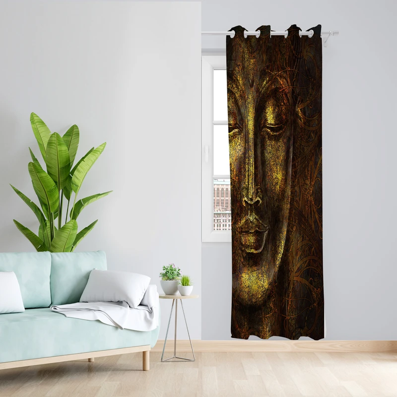 پرده طرح چهره مدل مخمل پانچی کد 2018 z سایز 140x200 سانتی متر