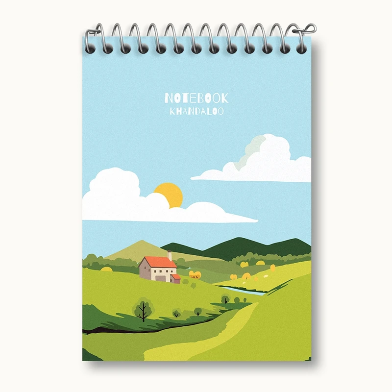 دفتر یادداشت 50 برگ خندالو مدل منظره دشت کد N1003