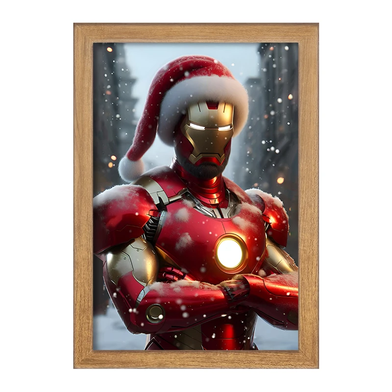 تابلو خندالو مدل مرد آهنی بابانوئل مارول کد F8099