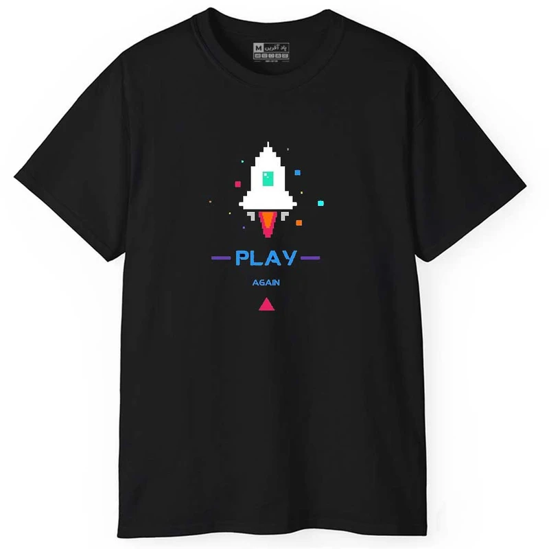 تی شرت آستین کوتاه مردانه پاد آفرین مدل اسپرت طرح گیم فضانورد باحال کد 0934