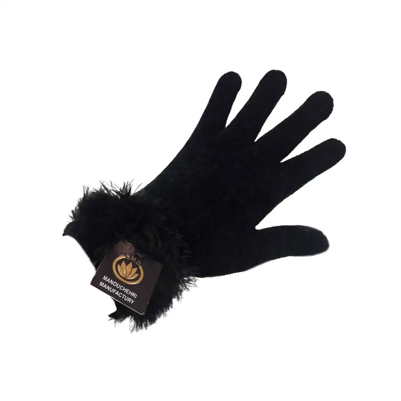 دستکش بافتنی زنانه تولیدی منوچهری کد gh 09